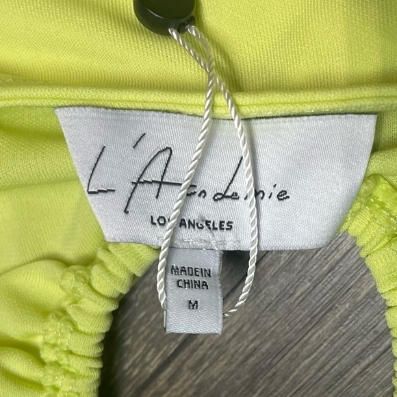 L’Academie NWT Mira Mini Dress in Limelight Size Medium - Picture 7 of 7